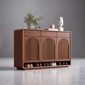 ARCHED FLUTED SHOE CABINET