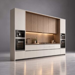 WARM MINIMALIST GALLEY KITCHEN